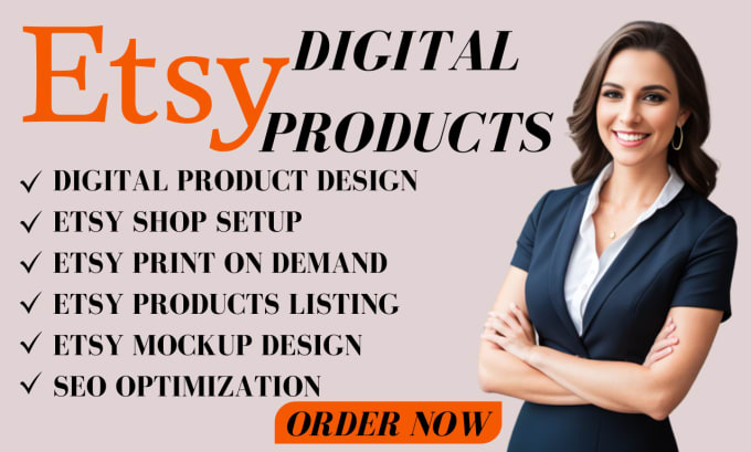 Gig Preview - Design etsy digital product digital planner on etsy shop rank etsy shop etsy seo