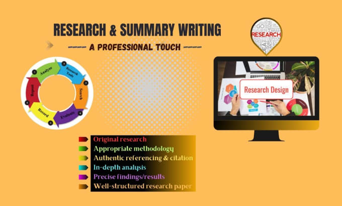 Gig Preview - Assist you in research writing and summary writing