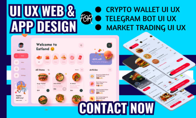 Gig Preview - Do crypto wallet ui ux design, mobile website ui app design figma app design