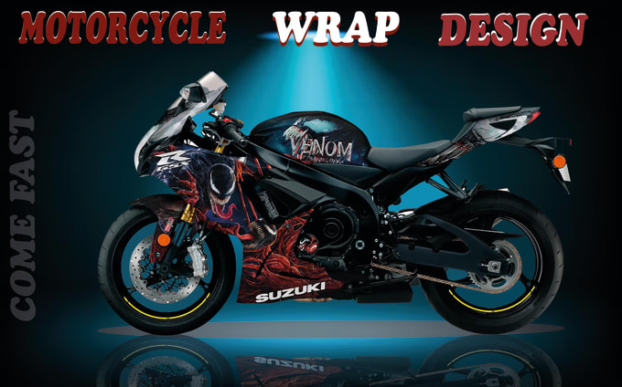 Gig Preview - Create motorcycle wrap design, car wrap and vehicle wrap design