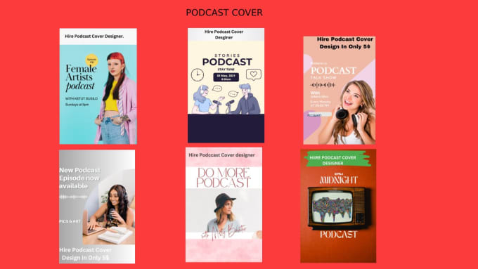 Gig Preview - Make your podcast cover art, podcast cover designer and podcast picture design