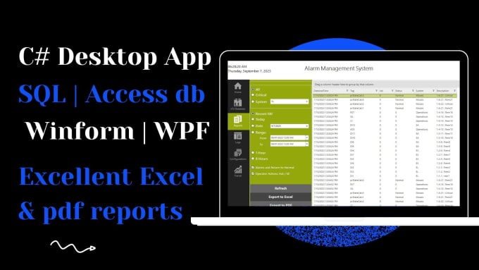 Gig Preview - Build winform desktop app, one click excel pivot table report from sql, access