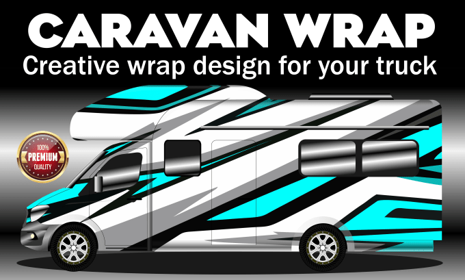 Gig Preview - Design your food truck wrap camper caravan casita trailer rv exterior motorhome