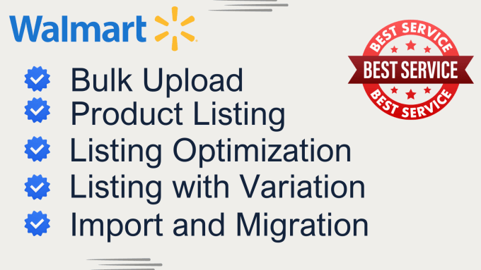 Gig Preview - List products on walmart marketplace and optimize them walmart seo