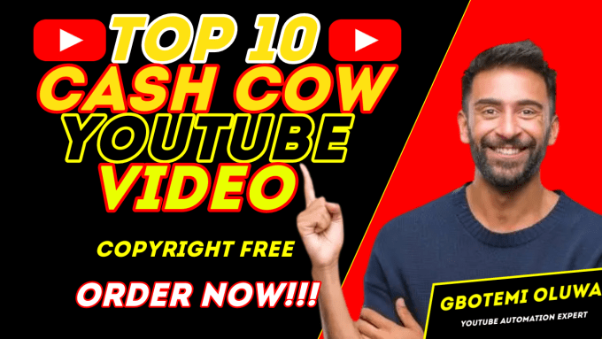 Gig Preview - Make youtube automation, automated cash cow, 2024 cash cow video, cash cow SEO