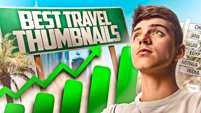 Gig Preview - Make professional travel thumbnail in 24h