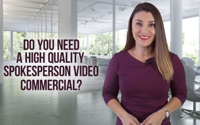 Gig Preview - Offer a spokesperson commercial video ad for your business