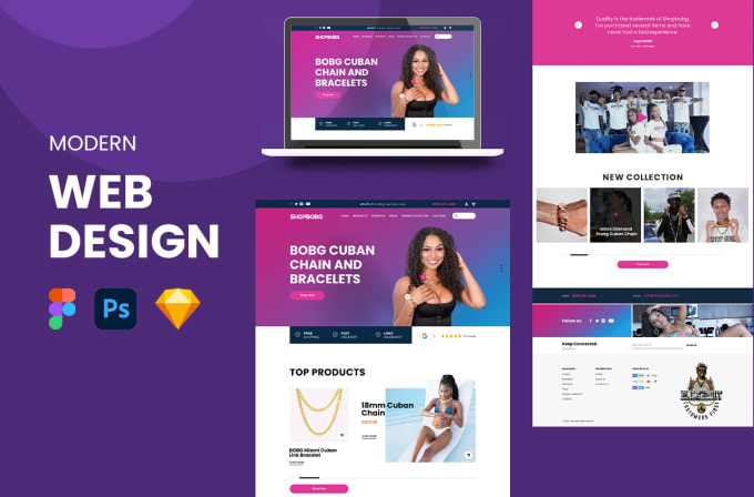 Gig Preview - Design modern website, landing page design