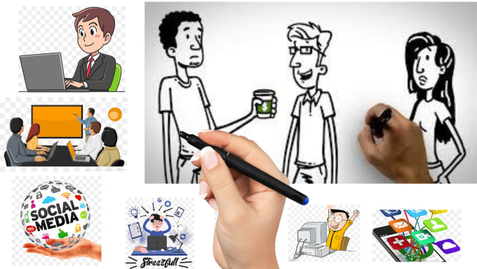 Gig Preview - Create doodly, scribe animation, white board animation explainer vedios