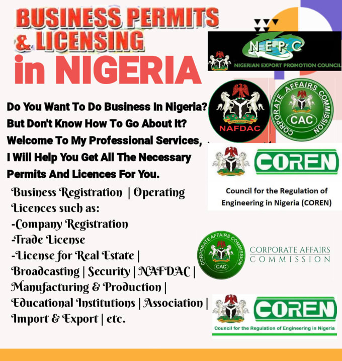 Gig Preview - Get your license certifications in nigeria