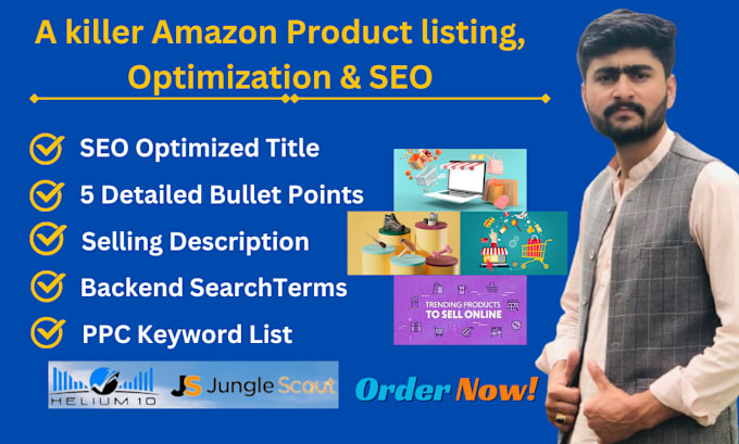 Gig Preview - Write amazon product listing description with SEO amazon listing optimization