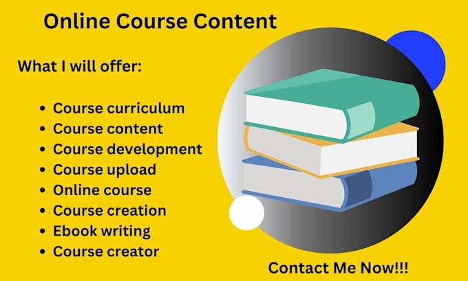 Gig Preview - Create online course content, curriculum, course development, as a creator