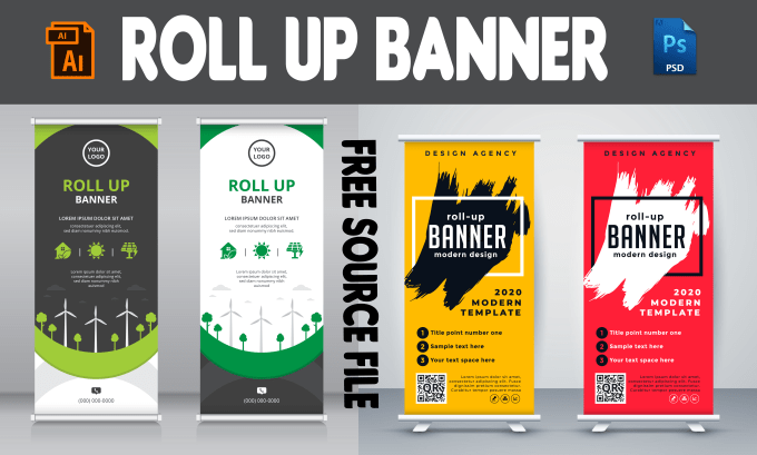 Gig Preview - Design creative roll up banner, retractable banner