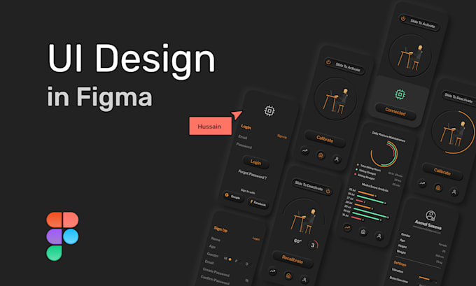 Gig Preview - Do figma mobile app design, figma app design, app ui design