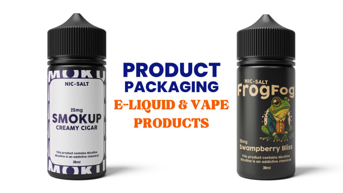 Gig Preview - Create label packaging for e liquid and vape products