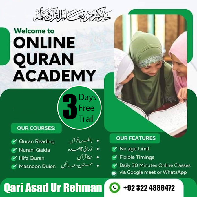 Gig Preview - Be your online quran teacher