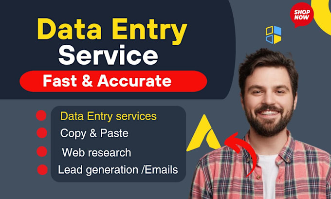 Gig Preview - Do fast data entry and admin support, web research, copy paste