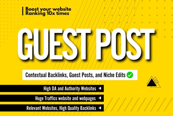 Gig Preview - Publish high da guest post link insertion blogger outreach blogs backlink