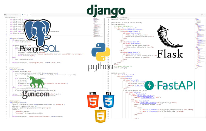 Gig Preview - Build websites or rest apis using django, flask and fastapi