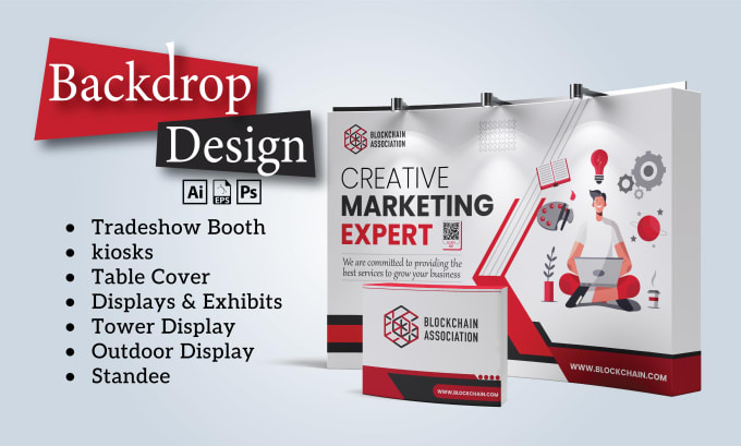 Bestseller - design trade show booth, backdrop and banner for your exhibition