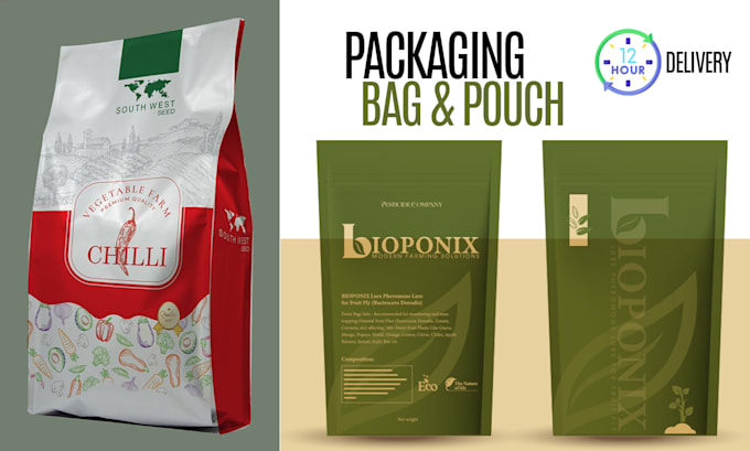 Gig Preview - Do custom packaging design box, pouch or label