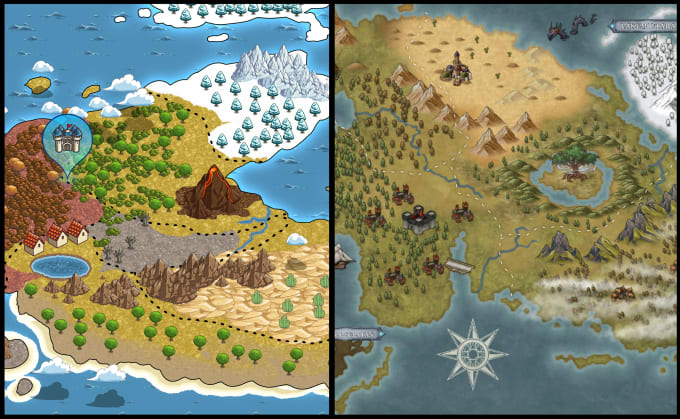 Gig Preview - Illustrate custom and unique world map