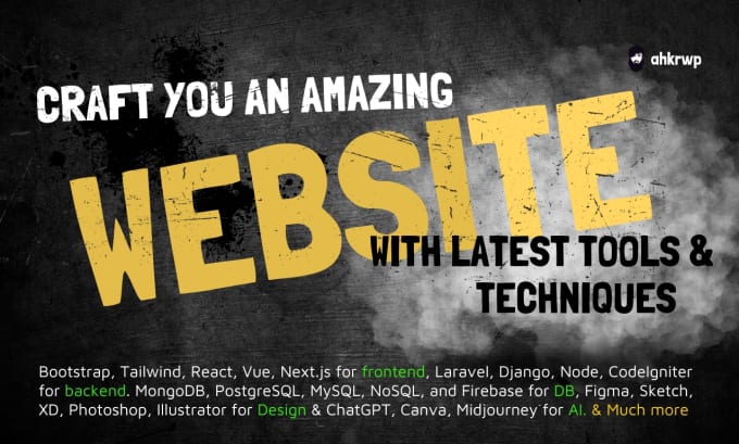 Gig Preview - Craft you a website with latest tools and skills