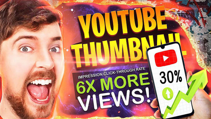 Gig Preview - Make amazing clickbait youtube thumbnail in 1 hour