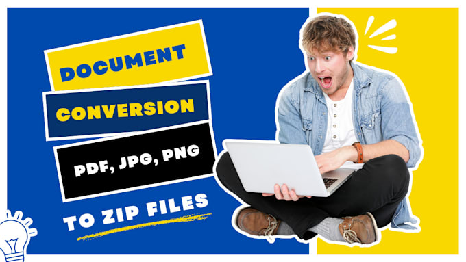 Gig Preview - Efficient document conversion PDF, jpg, png to zip files