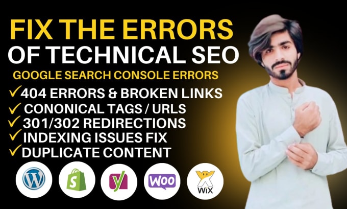 Gig Preview - Do fix technical SEO errors from ahrefs,semrush,moz, or google search console