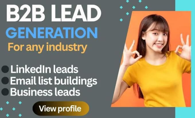 Gig Preview - Targeted b2b lead generation and linkedin lead generation business leads