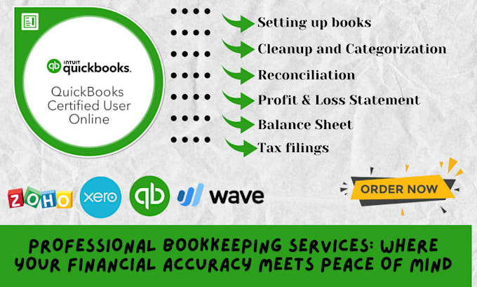 Gig Preview - Do accounting and bookkeeping in quickbooks online, xero, wave