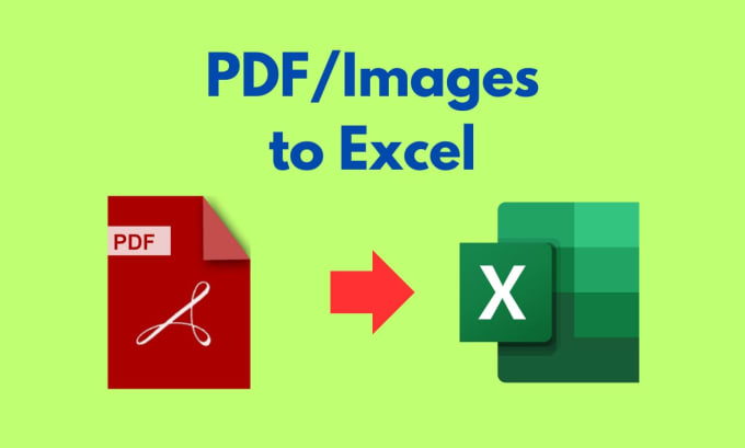 Gig Preview - Convert pdf or images to ms excel and google sheets