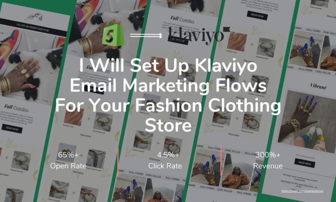 Gig Preview - Set up shopify klaviyo email marketing flows for your fashion clothing store