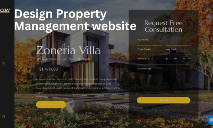 Gig Preview - Design property management website, vacation rental, and direct booking website