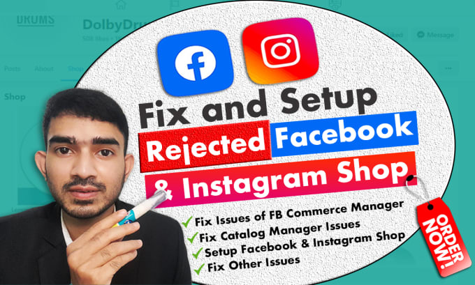 Gig Preview - Fix issues and get approved rejected facebook and instagram shop