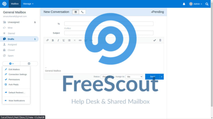 Gig Preview - Setup freescout open source helpdesk ticket management