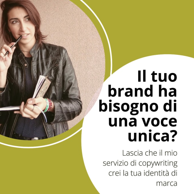 Gig Preview - Create a compelling brand story, name, payoff for your business in italian