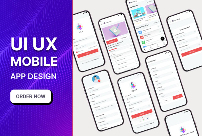 Gig Preview - Design your mobile app UI UX design