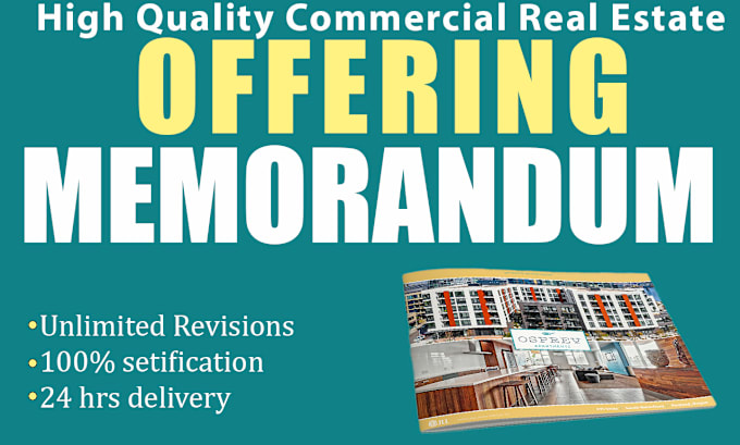 Gig Preview - Design or redesign commercial real estate, flyers, offering memorandum brochures