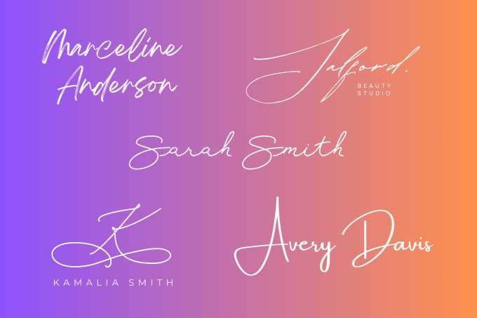 Gig Preview - Make real handwritten signature logo, handmade design for you