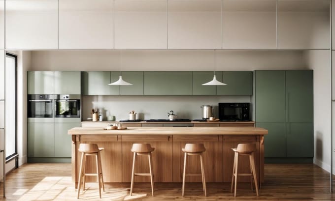 Gig Preview - Do modern kitchen design, 3d rendering or virtual staging