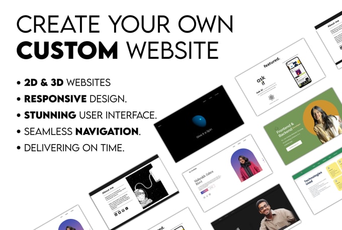 Gig Preview - Uniquely design your landing page or portfolio