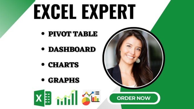 Gig Preview - Be expert for excel pivot table ,dashboard ,charts ,graphs and google sheet