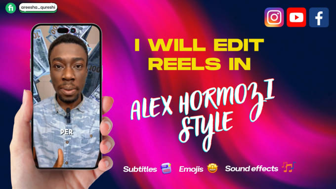 Bestseller - add alex hormozi style captions in insta reels, facebook reels, video