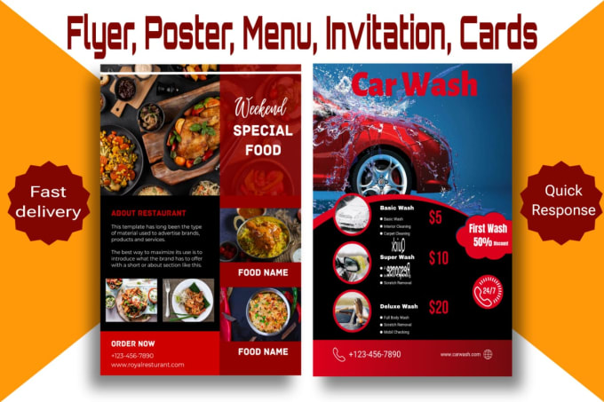 Gig Preview - Design promotional flyer, custom flyer, restaurant poster, marketing flyer