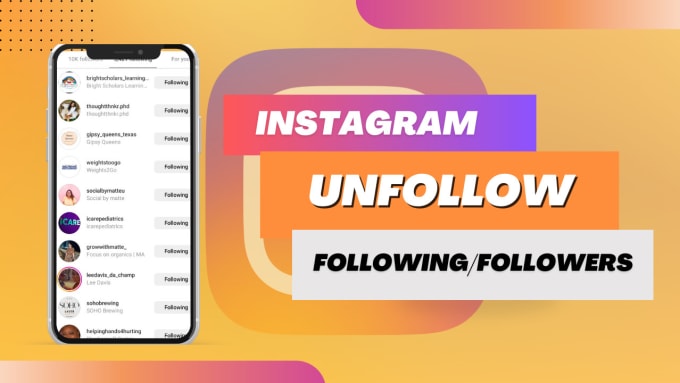 Gig Preview - Unfollow instagram followings and remove bots and fake followers