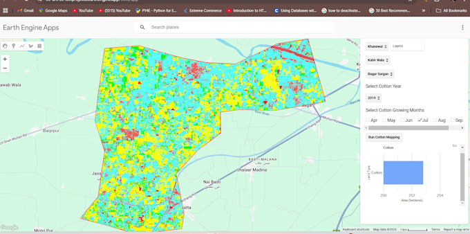 Gig Preview - Do data analytics, and spatial analysis in gee