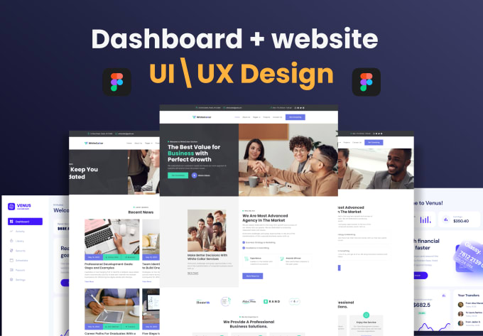 Gig Preview - Create website ui design, dashboard UI UX design, ui, ux, ui ux design