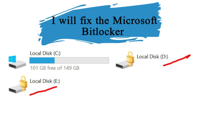 Gig Preview - Fix microsoft bitlocker issue